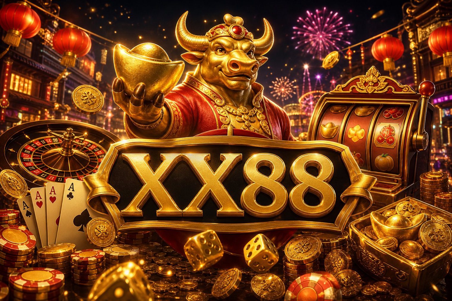 Khu vực trò chơi trên XX88 hiển thị nhiều tựa game và biểu tượng ưu đãi điểm danh
